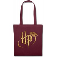 Harry Potter Logo HP Stoffbeutel Burgunderrot Schuhe & Handtaschen
