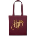 Harry Potter Logo HP Stoffbeutel Burgunderrot Schuhe & Handtaschen
