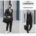 Leathario Herren Ledertasche Aktentasche Laptoptasche für Business 14 5 Zoll Laptop schwarz Schuhe & Handtaschen