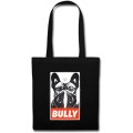 Spreadshirt Bully Streetart Hundefreund Retro Used Look Stoffbeutel Schwarz Schuhe & Handtaschen
