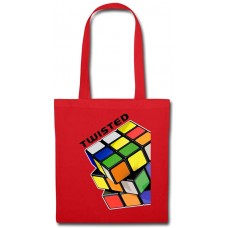 Spreadshirt Rubik's Cube Zauberwürfel Twisted Stoffbeutel Rot Schuhe & Handtaschen
