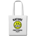 Spreadshirt SmileyWorld Nature Fights Back! Stoffbeutel Weiß Schuhe & Handtaschen