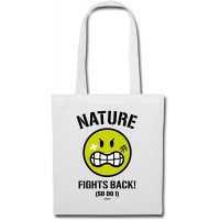 Spreadshirt SmileyWorld Nature Fights Back! Stoffbeutel Weiß Schuhe & Handtaschen