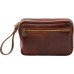 Tuscany Leather Ivan Handgelenktasche Herrentasche aus Leder Dunkelbraun Schuhe & Handtaschen