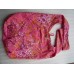 Unbekannt Handgefertigte Beuteltasche aus Baumwolle mit Blumenmuster rosa 40 x 20 x 38 cm l x b x h Henkel 110 cm Schuhe & Handtaschen