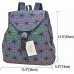 Geometrischer Rucksack Damen Leuchtend Holographic Taschen Lumikay Geldbörse und Handtasche Farbwechse Daypack Taschen NO.6P Koffer Rucksäcke & Taschen