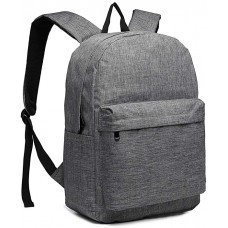 Kono Rucksack Schule Unisex Leichten Canvas Backpack für Reise Wandern Schulrucksack mit 15.4 Zoll Laptopfach 22 Liters Grau Koffer Rucksäcke & Taschen