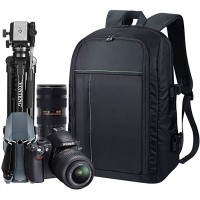Estarer Kamerarucksack Kameratasche Fotorucksack SLR DSLR Spiegelreflex Wasserabweisend 15 6'' Rucksack mit Schultergurt Laptopfach Regenhülle Kamera