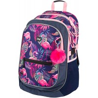 Baagl Schulrucksack für Mädchen Kinderrucksack mit ergonomisch geformter Rücken Brustgurt und reflektierende Elemente Flamingo Koffer Rucksäcke & Taschen