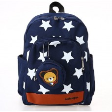 Decdeal Kindergartenrucksack Babyrucksack mit Sterne Muster für Mädchen Jungen Koffer Rucksäcke & Taschen