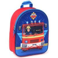 Feuerwehrmann Sam 3D Kinder Rucksack - Feuerwehrwagen - Rot und Blau Koffer Rucksäcke & Taschen