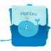 Kinder-Rucksack mit Namen Matteo und schönem Motiv mit Blau-Wal für Jungen | Rucksack | Backpack Koffer Rucksäcke & Taschen