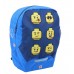 LEGO Bags Kindergarten Rucksack Faces Leichter Kinderrucksack Vorschulrucksack mit Lego Motiv Kita Rucksack blau mit großem Hauptfach Mesh Seitentasche Brustgurt und Namensschild innen Koffer Rucksäcke & Taschen