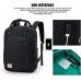 WindTook USB Anschluss Laptop Rucksack Damen Daypack Schulrucksack für 15 Zoll Notebook Wasserabweisend Schwarz Computer & Zubehör