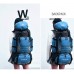 Ajing Wanderrucksack 90L Wasserdichter Reiserucksack Trekkingrucksack Bergsteigen Rucksack mit Regenschutz für Herren Damen Outdoor Sport Blau Koffer Rucksäcke & Taschen