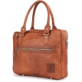 Berliner Bags Laptoptasche Madrid aus Leder 15 Zoll Umhängetasche Businesstasche Aktentasche für Damen Herren Braun Koffer Rucksäcke & Taschen
