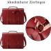 ECOSUSI Aktentasche Damen Laptoptasche 15 6 Zoll Vintage Umhängetasche mit Abnehmbarer Schleife Schultasche Rot Koffer Rucksäcke & Taschen