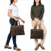 STILORD 'Lory' Aktentasche Damen Leder Vintage Business Laptoptasche 13 3 Zoll MacBooktasche ideal als Handtasche Umhängetasche für Büro Office Echtleder Farbemittel - braun Koffer Rucksäcke & Taschen