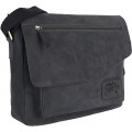 TUSC Triton Grau Leder Tasche Laptoptasche 13 3 Zoll Koffer Rucksäcke & Taschen