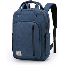 WindTook USB Anschluss Laptop Rucksack Damen Daypack Schulrucksack für 15 Zoll Notebook Wasserabweisend Blau Koffer Rucksäcke & Taschen