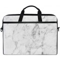 Laptop-Umhängetasche für Herren und Damen mit Marmorsteinen Weiß Grau Koffer Rucksäcke & Taschen