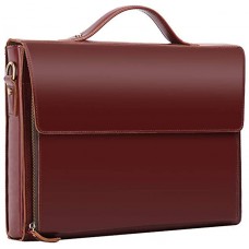 Leathario Herren Echtleder Aktentasche Ledertasche Laptoptasche für Business Vintage braun Koffer Rucksäcke & Taschen