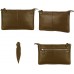 Befen Leder-Clutch Geldbörse kleine Crossbody-Tasche für Damen Braun schokoladenbraun Small Schuhe & Handtaschen