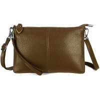 Befen Leder-Clutch Geldbörse kleine Crossbody-Tasche für Damen Braun schokoladenbraun Small Schuhe & Handtaschen