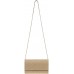 Caspar TA400 Damen elegante Glitzer Stoff Clutch Tasche Abendtasche mit langer Kette Farbegold GrößeOne Size Schuhe & Handtaschen