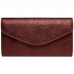 Caspar TA432 elegante Damen Clutch Tasche Abendtasche mit langer Kette Farbeweinrot GrößeOne Size Schuhe & Handtaschen