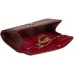 Caspar TA432 elegante Damen Clutch Tasche Abendtasche mit langer Kette Farbeweinrot GrößeOne Size Schuhe & Handtaschen
