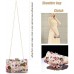 LONGBLE Damen Clutch Blumen Abendtasche Geldbörsen Handtasche mit Elegante 3D Blumen und Straßsteine Deko Umhängetasche Damentasche für Hochzeit Party Dating Schuhe & Handtaschen