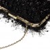 Love Moschino Borsa Fabric Damen Clutch Schwarz Nero 12x22x5 cm W x H L Schuhe & Handtaschen