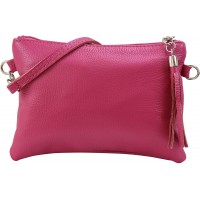 SH Leder Echtleder Umhängetasche Clutch kleine Tasche Abendtasche 22x15cm Anny G248 Pink Schuhe & Handtaschen
