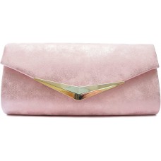Vain Secrets Damen Umhänge Taschen Abendtasche Clutch in vielen Farben 25 cm Lang - 12 cm Hoch - 5 cm Breit Pink Schuhe & Handtaschen