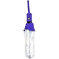 Demarkt Mini Regenschirm Transparent Automatik Taschenschirm transparent Auf-zu-automatik 8 Rippen stabil und faltbar für Damen Mädchen Koffer Rucksäcke & Taschen