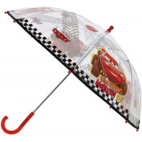 Disney Stockschirm McQueen | in rot & transparent Cars | Kinder Regenschirm Koffer Rucksäcke & Taschen