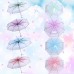 GOTOTOP Faltschirm Winddichter Reiseschirm Transparenter Kirschblüten Faltschirm Modischer Prinzessin RegenschirmBlau Koffer Rucksäcke & Taschen