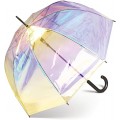 happy rain Automatik Regenschirm transparent durchsichtig Glockenschirm bunt schillernd Shiny Koffer Rucksäcke & Taschen