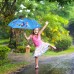 HECKBO Kinder Magic Regenschirm Meerjungfrau – wechselt bei Regen die Farbe – Mädchen Faltregenschirm passt in jeden Schulranzen – mit Reflektorstreifen – Holzgriff Schutzkappen & Schutzhülle Koffer Rucksäcke & Taschen