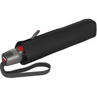 Knirps Taschenschirm T.220 Duomatic Safety - leicht stabil und sturmfest schwarz Koffer Rucksäcke & Taschen