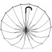 Lancoon Durchsichtiger Regenschirm XXL klar und extra groß 120 x 97 cm mit praktischem Öffnungsmechanismus und ergonomischem Griff PVC Glasfaser KS10 Schwarz Koffer Rucksäcke & Taschen