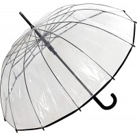 Regenschirm Damen Stockschirm 14-teilig Transparent Automatik Koffer Rucksäcke & Taschen