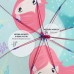 Regenschirm Kinder Meerjungfrau Reflektierend mit Pop Up Schweif - Mädchen Kinderregenschirm Türkis mit Mermaid und Details Fuchsia - Sicherheitsöffnung Kleinkind 3 6 Jahre - Durchm 76 cm - Perletti Koffer Rucksäcke & Taschen