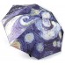 SJZS Regenschirm Mode Van Gogh Ölgemälde Kunst Innovative Allwetterschirm Wasserdicht Folding Beschichtung Innen Sonnenschutz Anti-UV-Regen-Zahnrad Color 1 Koffer Rucksäcke & Taschen