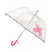 SMATI Kinderregenschirme - transparenter Stockschirm Glockenform - Der erste Fluoreszierende Regenschirm für die Sicherheit Ihres Kindes Rosa Schmetterling Koffer Rucksäcke & Taschen
