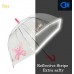 SMATI Kinderregenschirme - transparenter Stockschirm Glockenform - Der erste Fluoreszierende Regenschirm für die Sicherheit Ihres Kindes Rosa Schmetterling Koffer Rucksäcke & Taschen