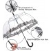 SMATI Regenschirm durchsichtig transparent mit Automatik Stockschirm Rosenborde Koffer Rucksäcke & Taschen
