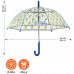 Transparenter Regenschirm Blitze für Kinder - Kinderschirm Automatik Winddicht aus Glasfaser - Reflektierende Details - Blauer Schirm Junge von 4 bis 6 Jahren - Durchmesser 74 cm - Perletti Cool Kids Koffer Rucksäcke & Taschen