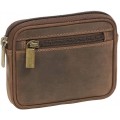 LEAS Gürtel- und Hüfttasche mit Gürtellasche Echt-Leder braun Vintage-Collection Koffer Rucksäcke & Taschen